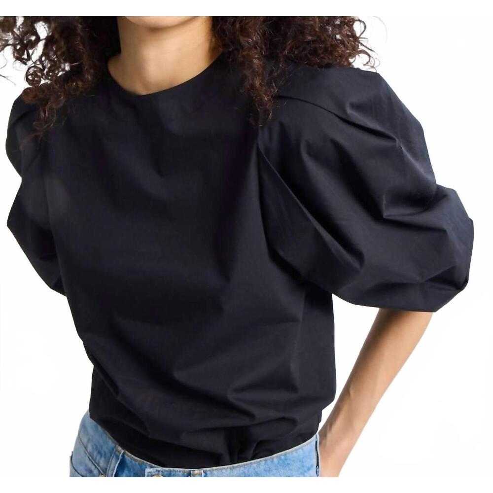 NEW MILLE lila puffed top in black - Picture 5 of 8
